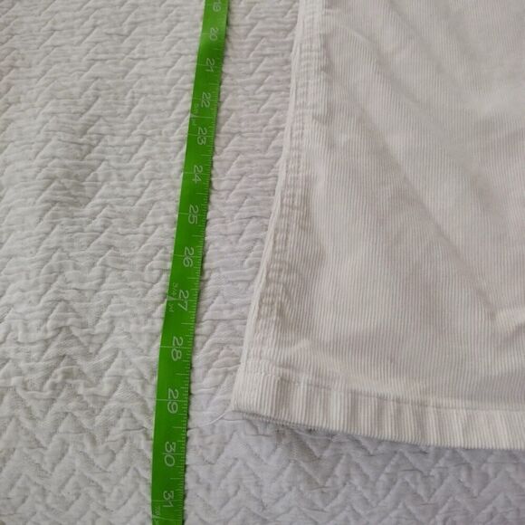 Gap Pants Sz 12S Corduroy 70s Flare High Rise Stretch Casual Minimalist Ivory - Picture 10 of 11